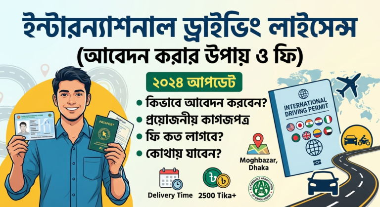 ইন্টারন্যাশনাল ড্রাইভিং লাইসেন্সের জন্য আবেদন করার উপায়