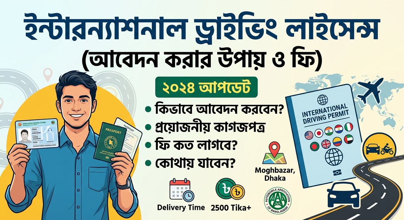 ইন্টারন্যাশনাল ড্রাইভিং লাইসেন্সের জন্য আবেদন করার উপায়