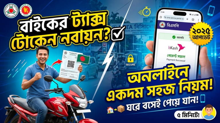 মোটরসাইকেলের ট্যাক্স টোকেন নবায়ন করার সম্পূর্ণ গাইড (২০২৬ আপডেট)
