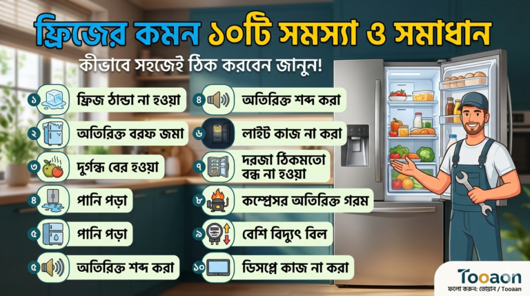 ফ্রিজের কমন ১০টি সমস্যা ও সমাধান