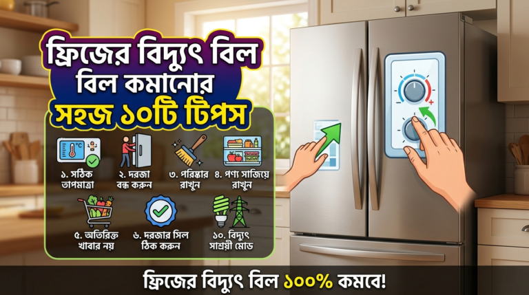 ফ্রিজের বিদ্যুৎ বিল কমানোর উপায়