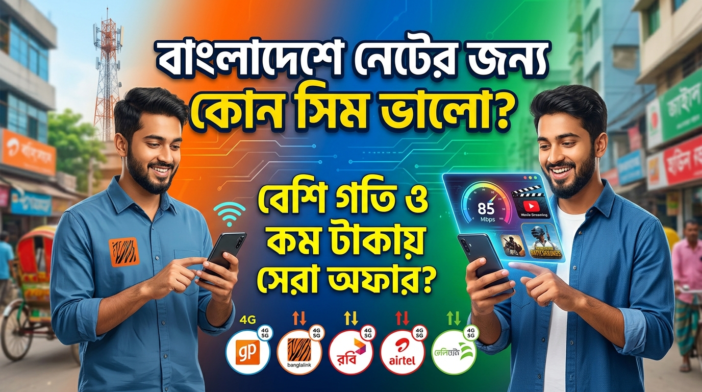 বাংলাদেশে নেটের জন্য কোন সিম ভালো