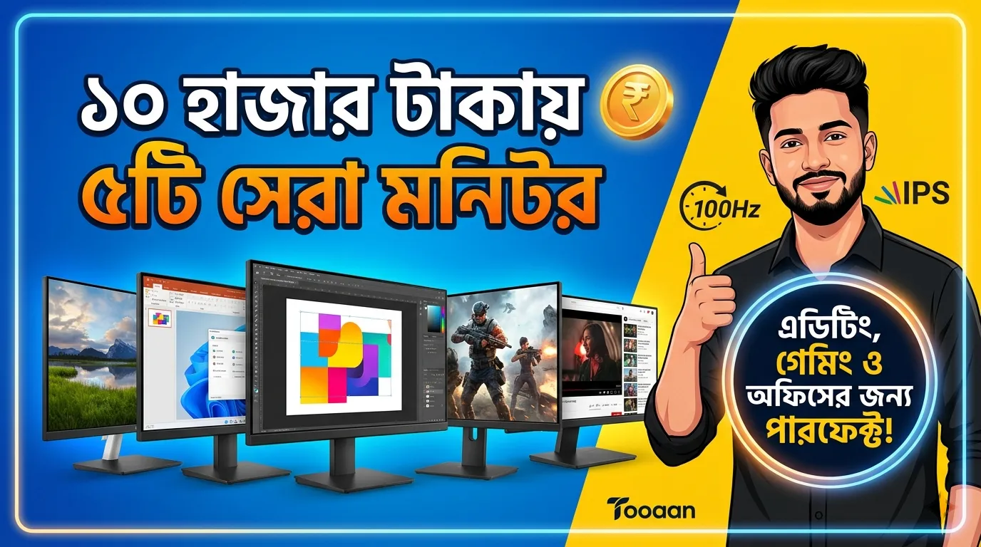 ১০ হাজার টাকার মধ্যে ভালো ডেস্কটপ মনিটর ২০২৬