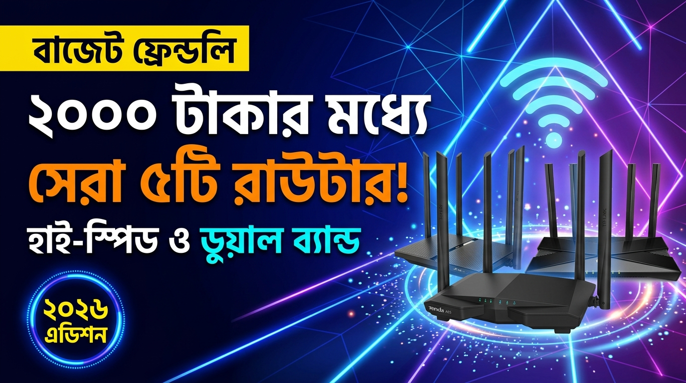 ২০০০ টাকার মধ্যে রাউটার ২০২৫ - দ্রুত গতির ওয়াইফাই পাবেন যে রাউটার থেকে