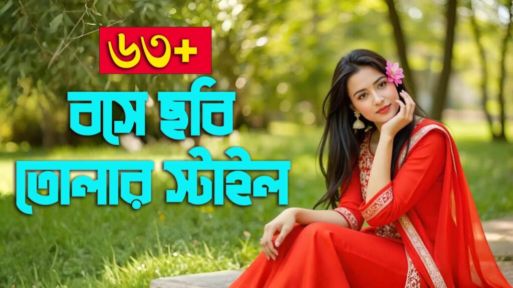 বসে ছবি তোলার স্টাইল মেয়েদের
