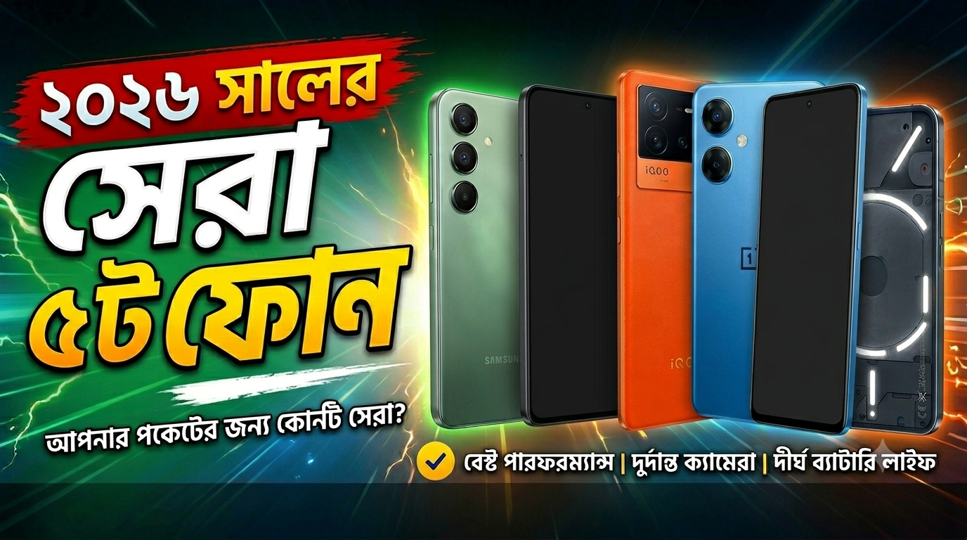 সেরা ৫টি স্মার্টফোন 2026