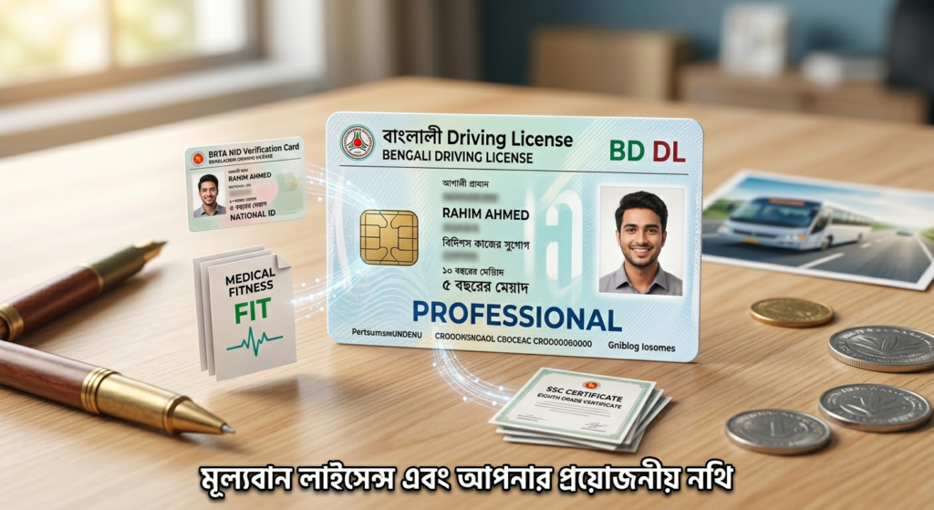 পেশাদার ও অপেশাদার ড্রাইভিং লাইসেন্স এর মধ্যে পার্থক্য